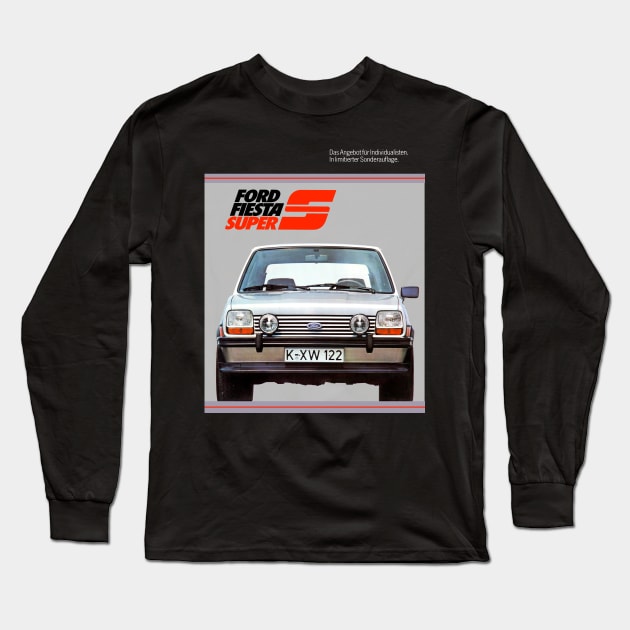 FORD FIESTA SUPER S - advert Long Sleeve T-Shirt by Throwback Motors
